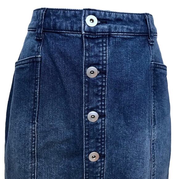 Style & Co NWT Medium Wash Mini Jean Skirt Women 4 - Picture 3 of 16